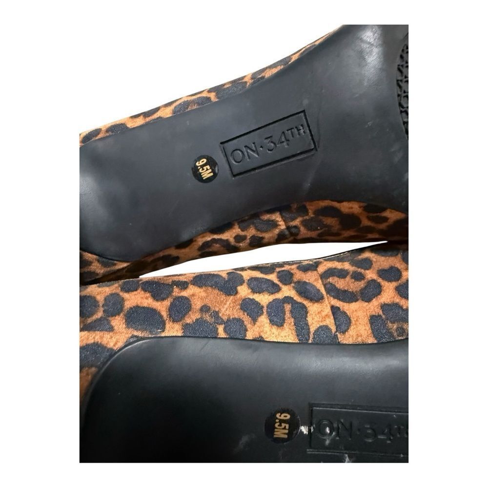 On 34th Jeules Pointed-Toe Slip-On Pumps cheetah print size 9.5 - Picture 10 of 10